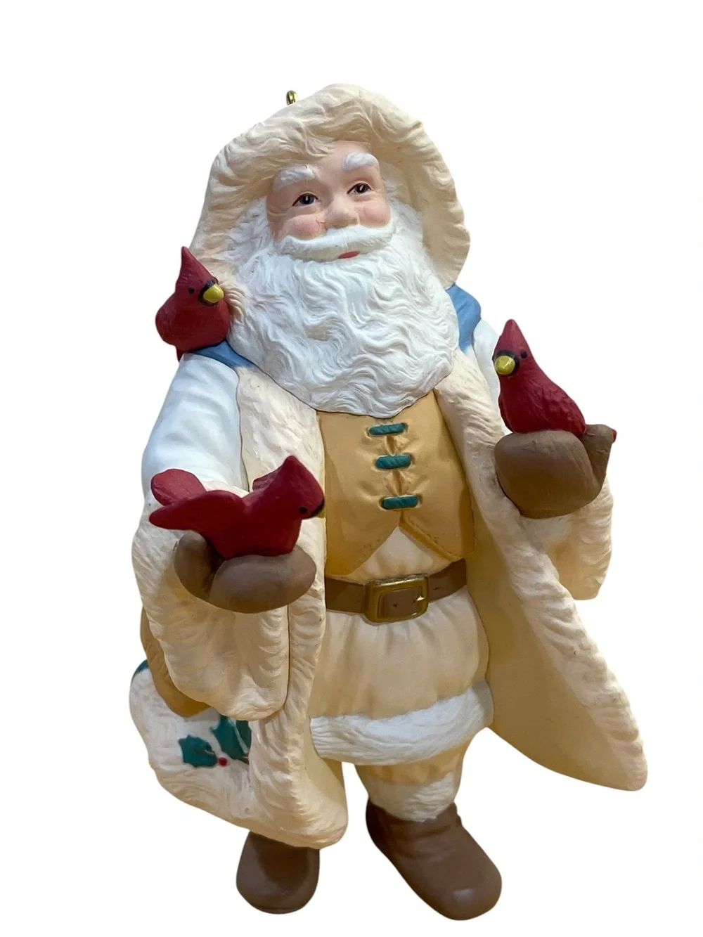 Hallmark 1997 Santa with Cardinals Ornament